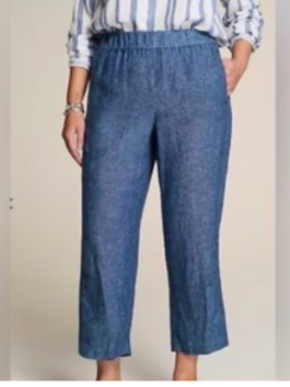 J Jill 100% Linen Crop Pants 3X NWT